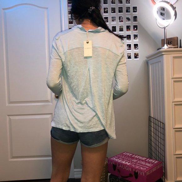 Lucky Brand Blue Buttoned Blouse - Picture 2 of 3